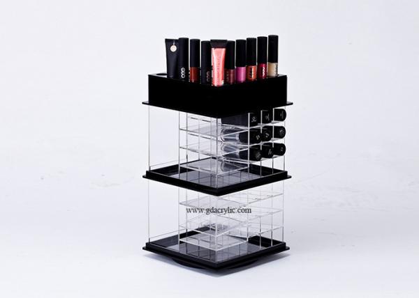 Customized Color Black Pink Acrylic Lipstick Display Storage Oraganizer
