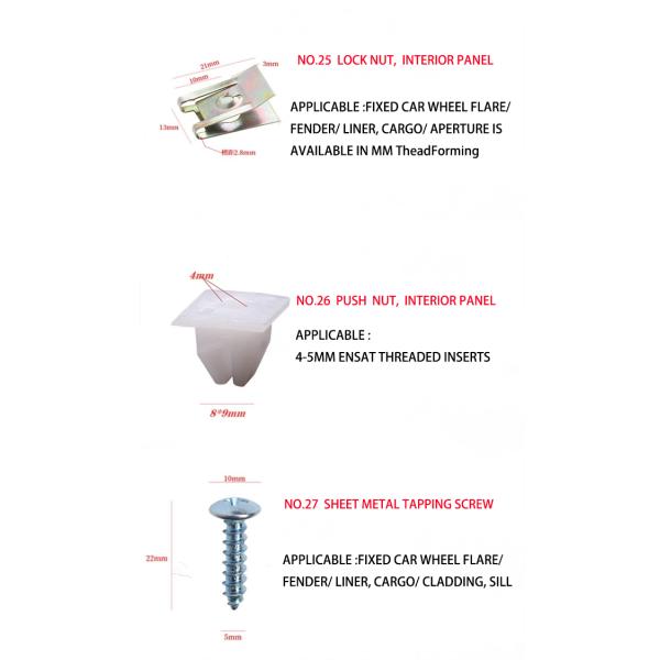 Plastic Automotive Car Repair Parts Universal Bumper Retainer Clips Car Plastic Rivets