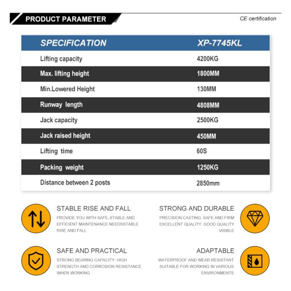 Four Post Lift For Auto Garage Repair Equipment Suitable For Wheel Alignment And Tire Changer At Work Shop And Tire Shop