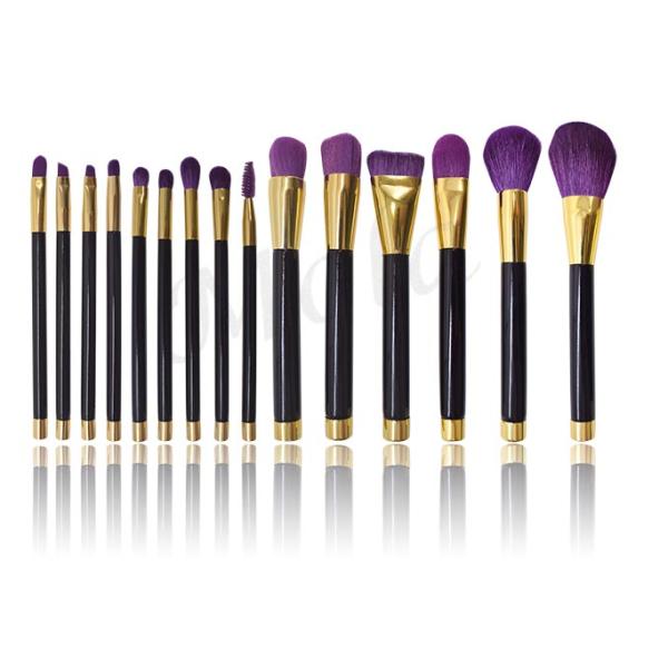 Purple Hair 15pcs Makeup Brush Gift Set Badger Hair Shaving Brush