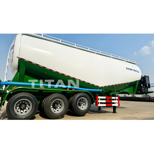 TITAN 3 Axle 45cbm Fly Ash Powder Dry Bulk Cement Tank Trailer Bulker Tanker for Sale