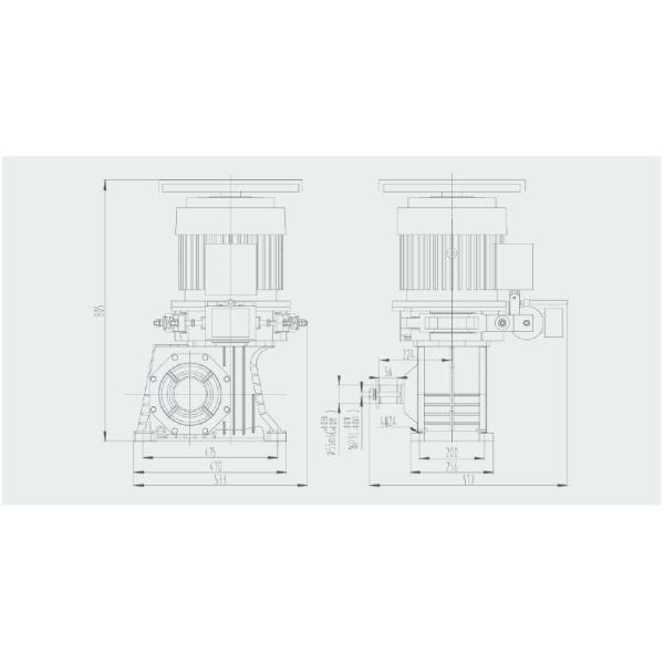 AC220V Escalator Geared Traction Machine With Microcomputer Frequency Control