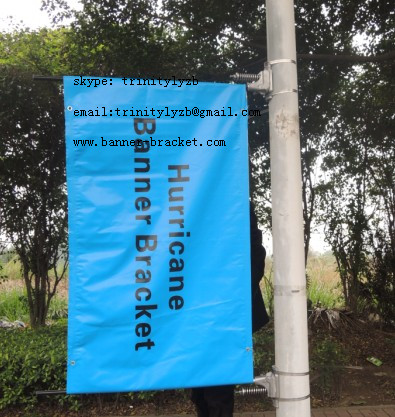 outdoor advertising street pole banner bracket