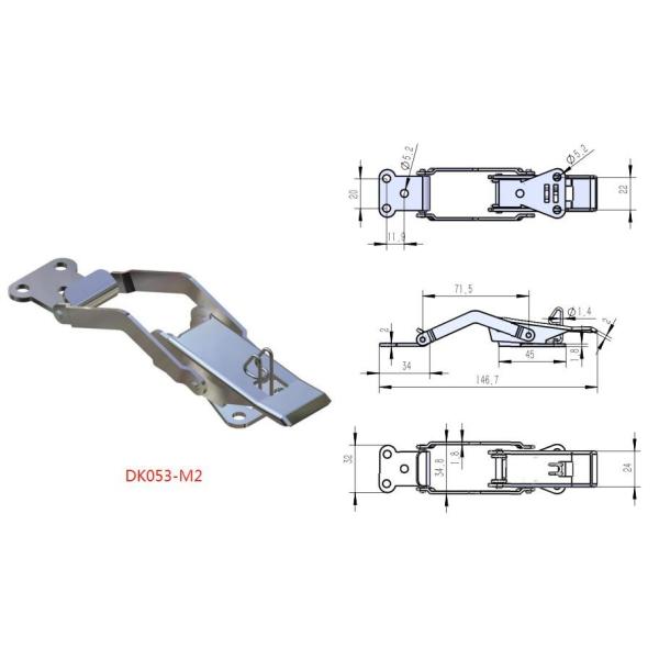 DK053-M2 Self Locking Stainless Steel Toggle Latch for Pipes