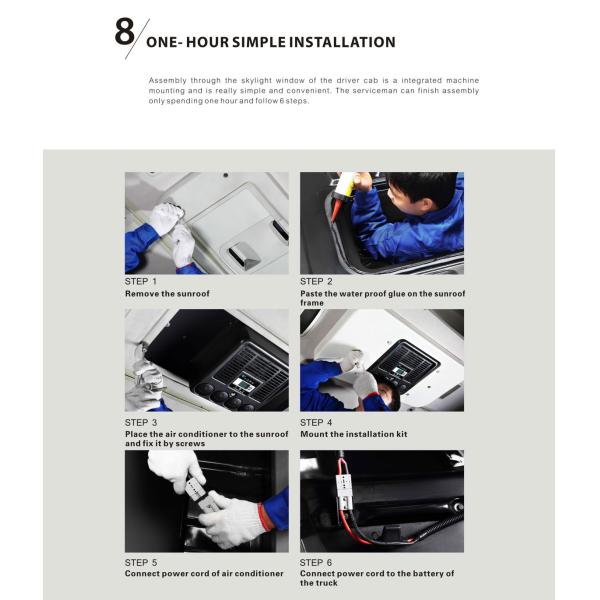 Commercial Truck Air Conditioner With 24V DC Compressor Cooling System,CB-9000