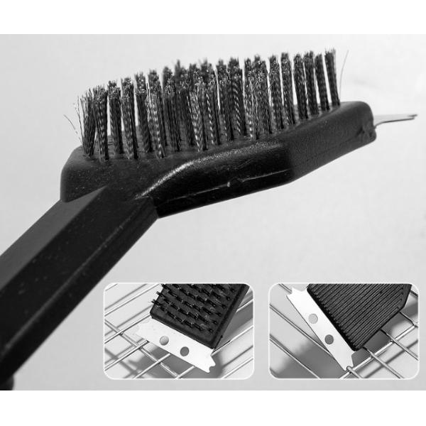 Cleaning Brush BBQ Stainless Steel Cleaning Derusting Brush BBQ Oven 3-in-1 Brush