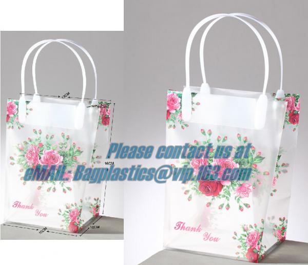 Eco-friendly custom printing plastic PP handle shopping bag for gift/cloth,Promotional Handled Style Foldable Reusable S