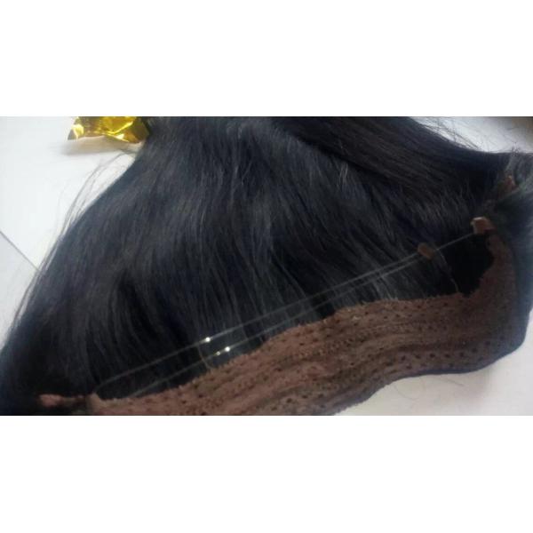 Brazilian Human Hair Flip In Hair Extension Hola Hair Extension Straight Natural Black