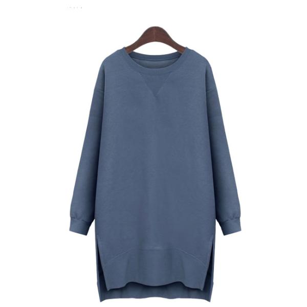 Custom Printed Plus Size Ladies Shirts Women'S Long Sleeve Hoodie Dress