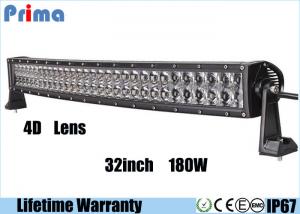 Quality Dual Row 4D 32 Inch Curved Light Bar , Spot Flood Light 180W Curved Led Light Bar wholesale