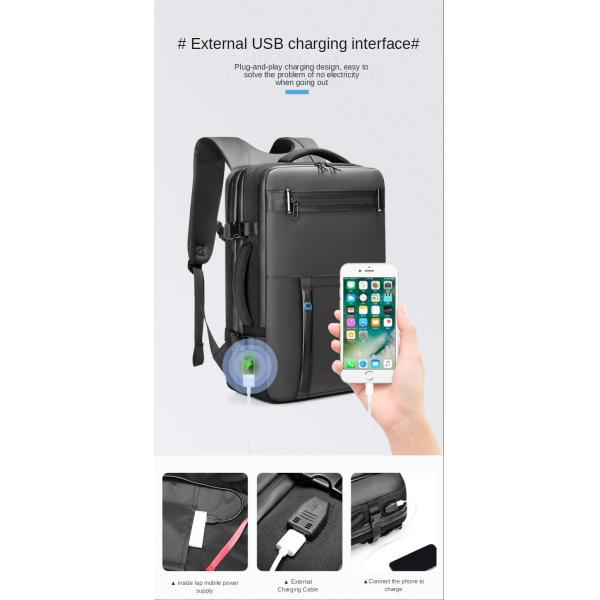 ISO9001 Multifunctional Oxford Business Trip Backpack 30*27*46cm