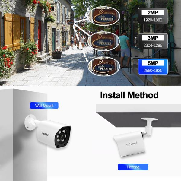 5MP Full Color Night Vision Waterpoof Cctv IP Surveillance Security IR LED Outdoor Bullet PoE Camera With Auto-Tracking