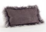 Tibetan Sheepskin Sofa Pillow Covers 10-15cm Long Curly Hair For Bed / Sofa /