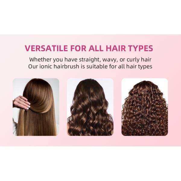 CE FCC IONIC Hair Brush Negative Ion 1W Blue LED Hair Brush