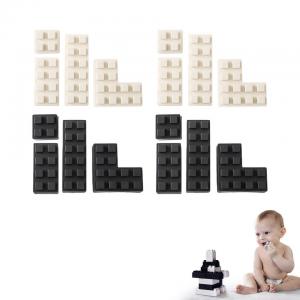 China Kid Safe Chewable Silicone Building Block Toy Set on sale