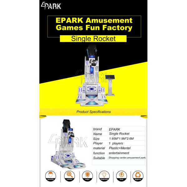 Amusement Park Virtual Reality Roller Coaster Simulator 1 Player VR Super Rocket 9d Game Machine