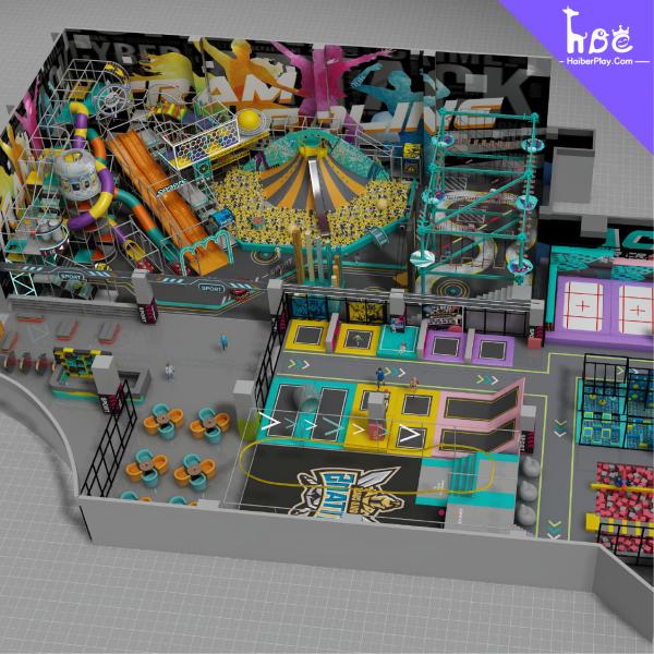 Cheap Custom Indoor Playground Equipment with Slides and Climbing Walls for sale