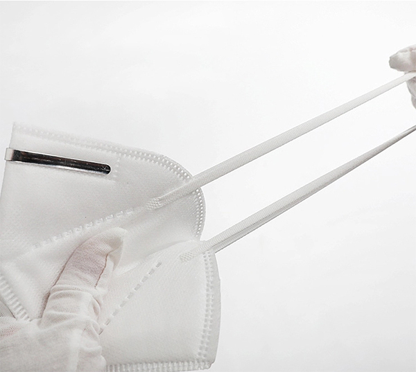 Anti Virus KN95 Face Mask Folding Non Woven Material With Nose Clip Upward