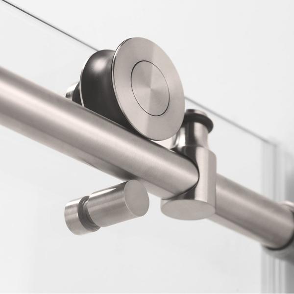 L Shape Tempered Glass Shower Enclosure Stainless Steel Sliding Frameless