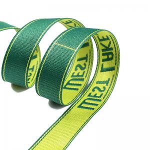 China Green Polyester Webbing Tape PP Ribbon On Nylon Webbing For Bags on sale