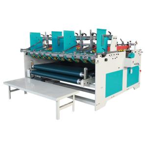 Corrugated Box Semi Automatic Folder Gluer , Folder And Gluer Machine