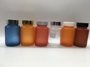 Quality Translucent Frosted Glass Capsule Bottle Electroplate MSDS For Drugs wholesale