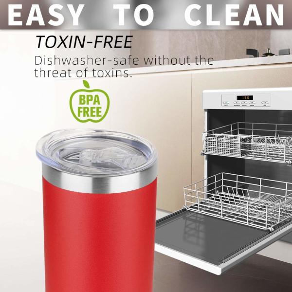 Sublimation Blank 20 OZ Straight Skinny Tumbler With Straw Stainless Steel Double Wall Insulated Tumbler