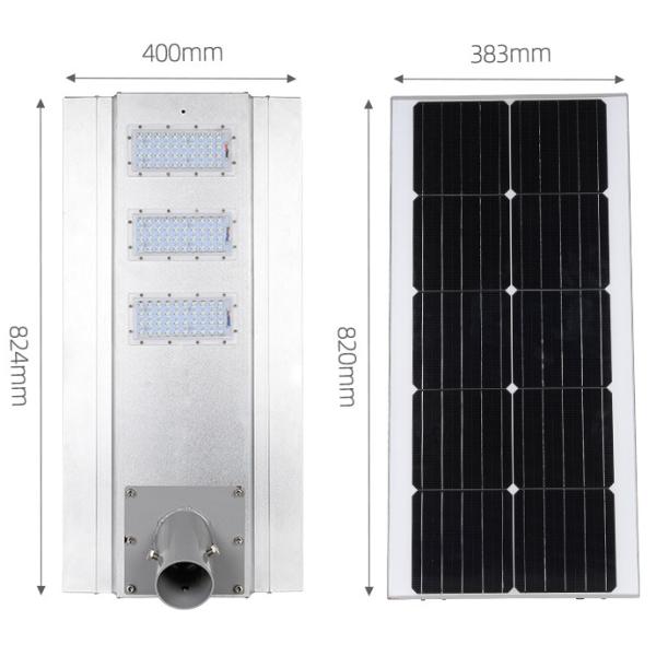 IP66 Waterproof Solar LED Street Light with -20+55 °C 85-265V AC Aluminum Alloy +PC lens