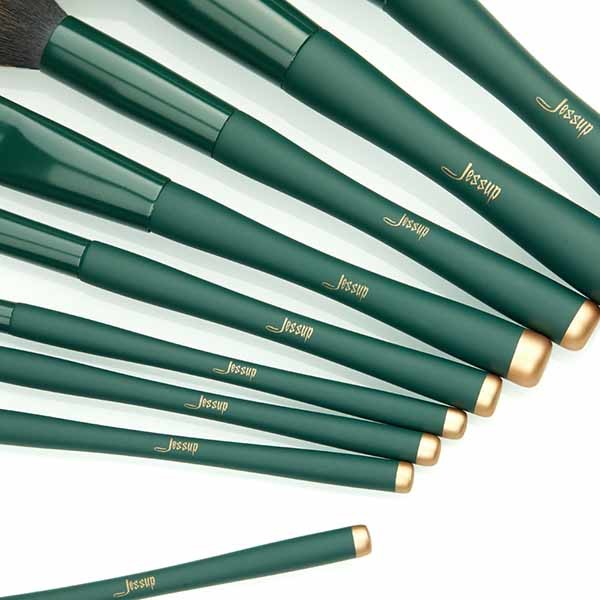 Jessup 9pcs Basic Makeup Brushes Set Trekking Green Color