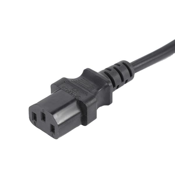 250V Standard IEC C13 to C14 Computer Power Cord Extension Black SJT SJTW SJOOW SJOW