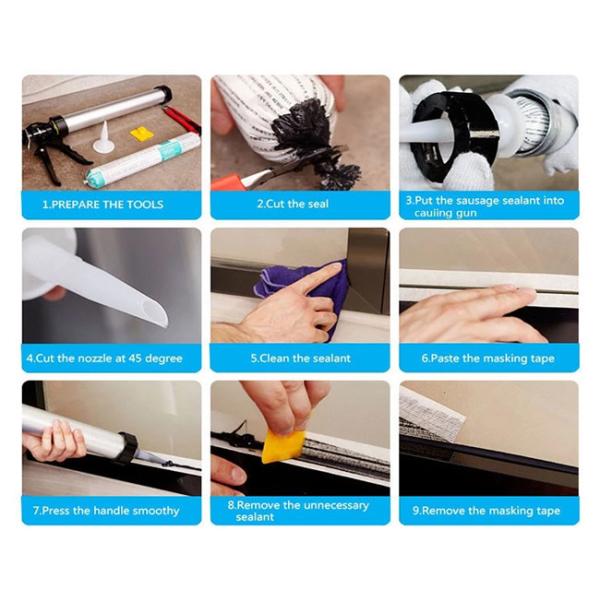 Moisture - Cured Black Neutral Silicone Sealant For Sealing Building Joints