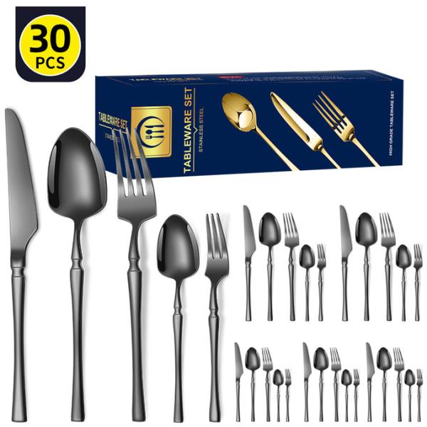 Stainless Steel Cutlery Set 30 Piece Gift Box For Western-Style Tableware