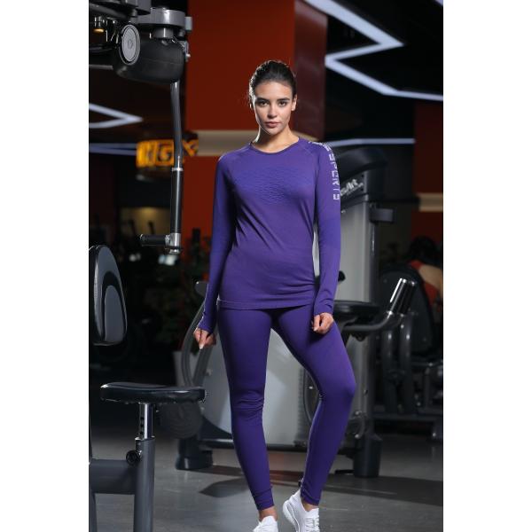 4 Way Stretch Workout Long Sleeve Tops Seamless Sustainable