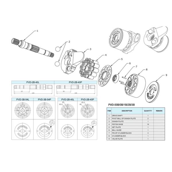 Excavator Parts PVD-00B-14P Nachi Main Pump Mini Excavator Hydraulic Pump