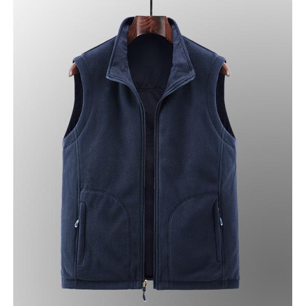 Multi Pockets Cargoes Waistcoat Solid Color Utility Zipper Sleeveless Sherpa Windbreaker Softshell Vest for Mens