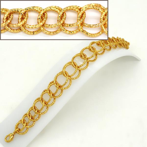 Big size thick chain Trendy jewelry Men & Womans bracelet Bangle 18K Real Gold Plated Lin