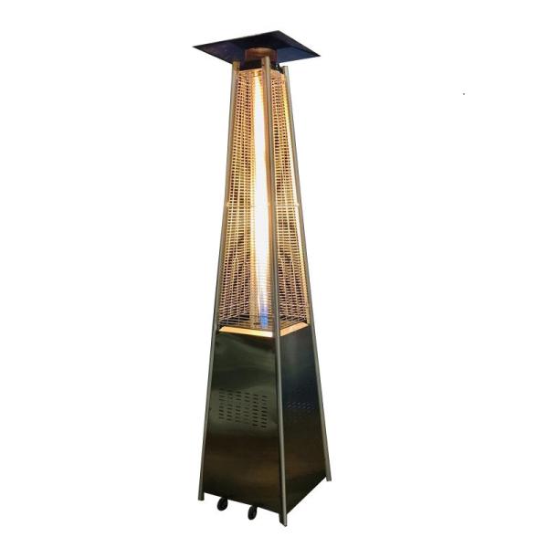 Style Glass Tube Outdoor Gas Heater with Stainless Steel Construction and Propane Fuel