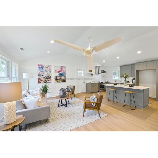 Industrial Blade Ceiling Fan Full Copper Motor 12V 56 Inch Remote Control