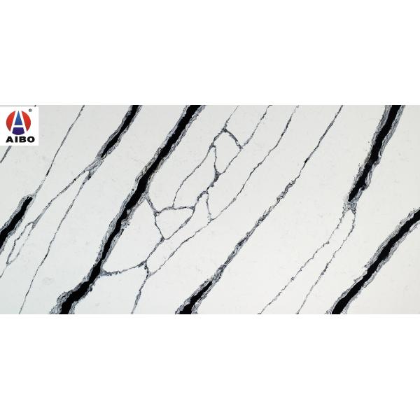 Marble Quartz Kitchen Countertops Worktops Panda White Color 3200*1600mm