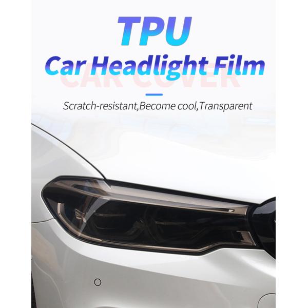 Light Black TPU Car Headlight PPF 6.5mil High Hydrophobic Headlight Tint Film