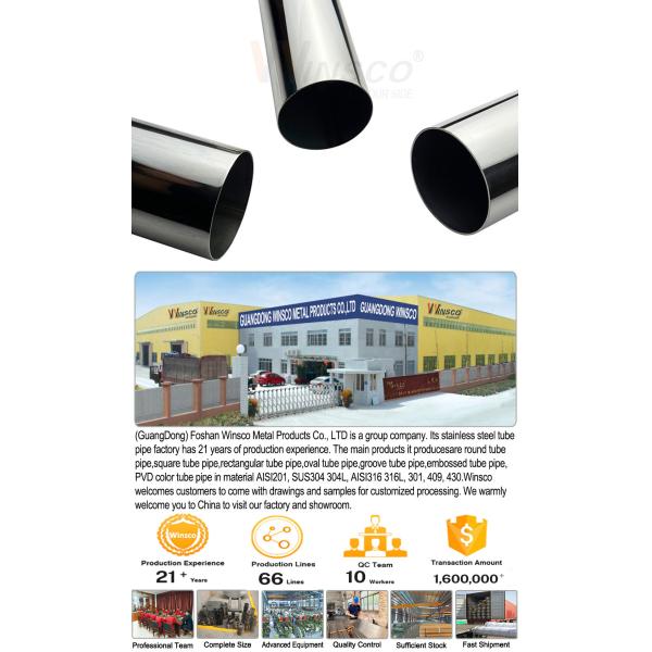 Mirror Satin Finished 1.2mm-3.5mm Wall Thick Inox Round PIpe 60.3mm 2 3/8'' Stainless Steel Metal Tube 201 304 316 Grade