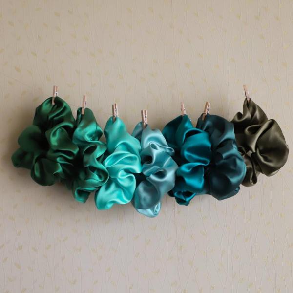 Double Side 25mm Mulberry Silk Scrunchies For Hair Private Logo