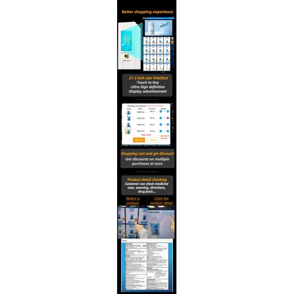 OEM medical drug vending machine with remote monitoring system