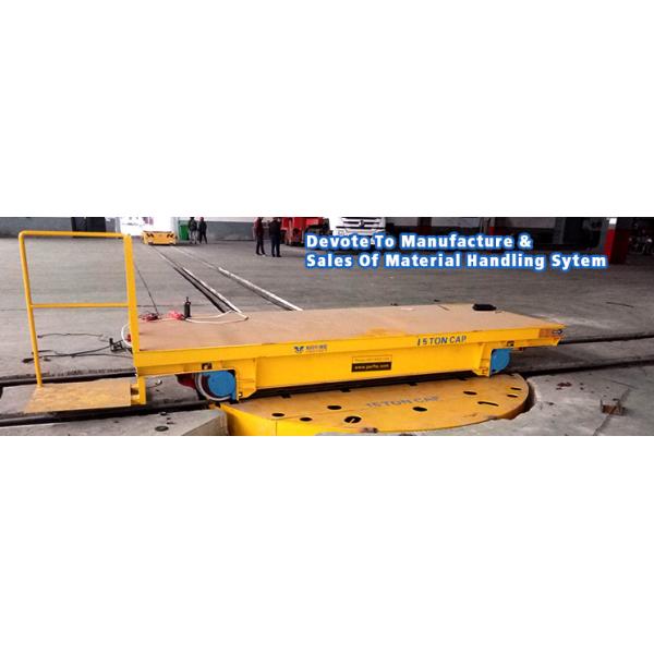 transfer cart with turnplate on rail achieves 360 degree rotation Material Handling Turntable