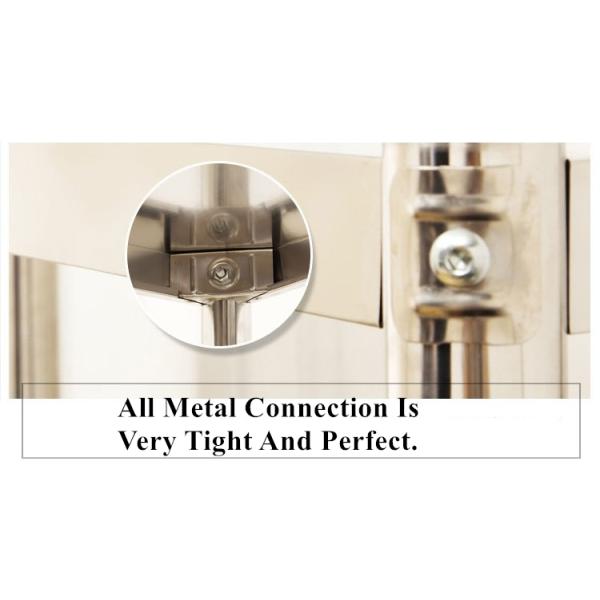 Collapsible Stainless Steel Display Racks / Storage Supermarket Heavy Duty Industrial Shelving