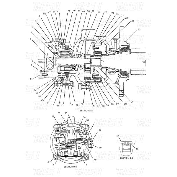Power Transmission Excavator Planetary Gear Swing E308D 2Stage 171-9441