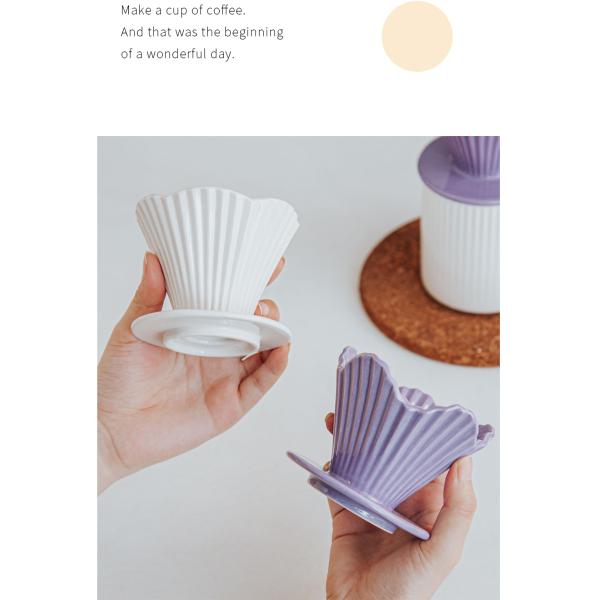 Straight Ceramic Reusable Hand Brew Coffee Filter Cup Convenient For Office And Home