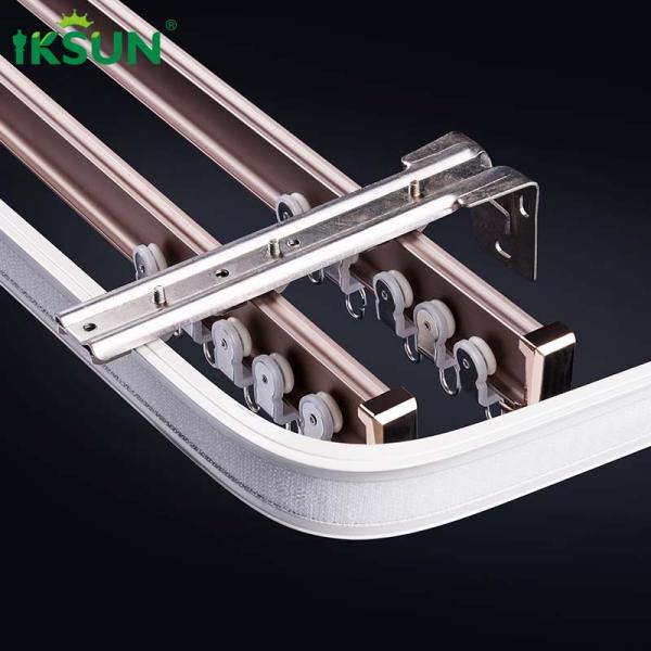Wall Mount Triple Curtain Track Brackets White For Curtain Rod Track