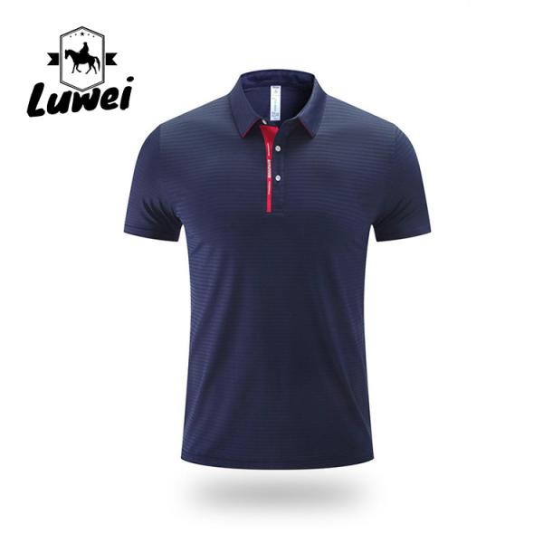 Men Polo Sport T Shirt Embroidered Logo Business Short Sleeve