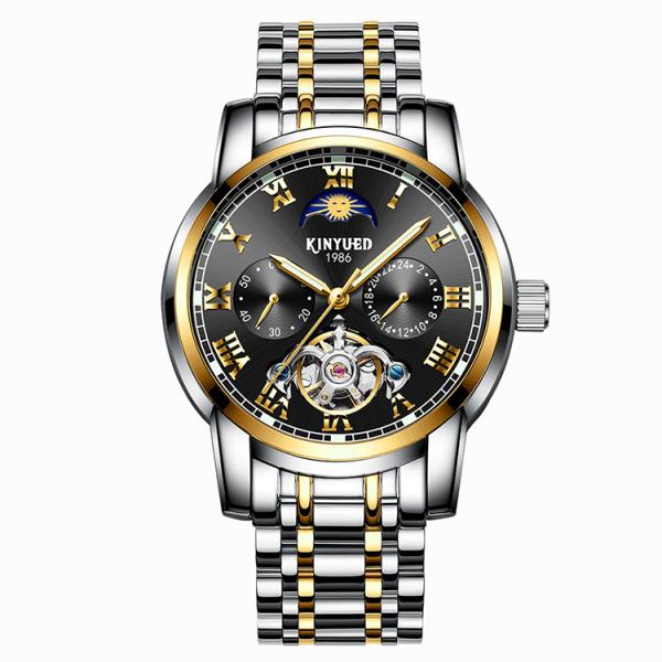 Black Dial Skeleton Mechanical Watch Automatic Mechanical Watch